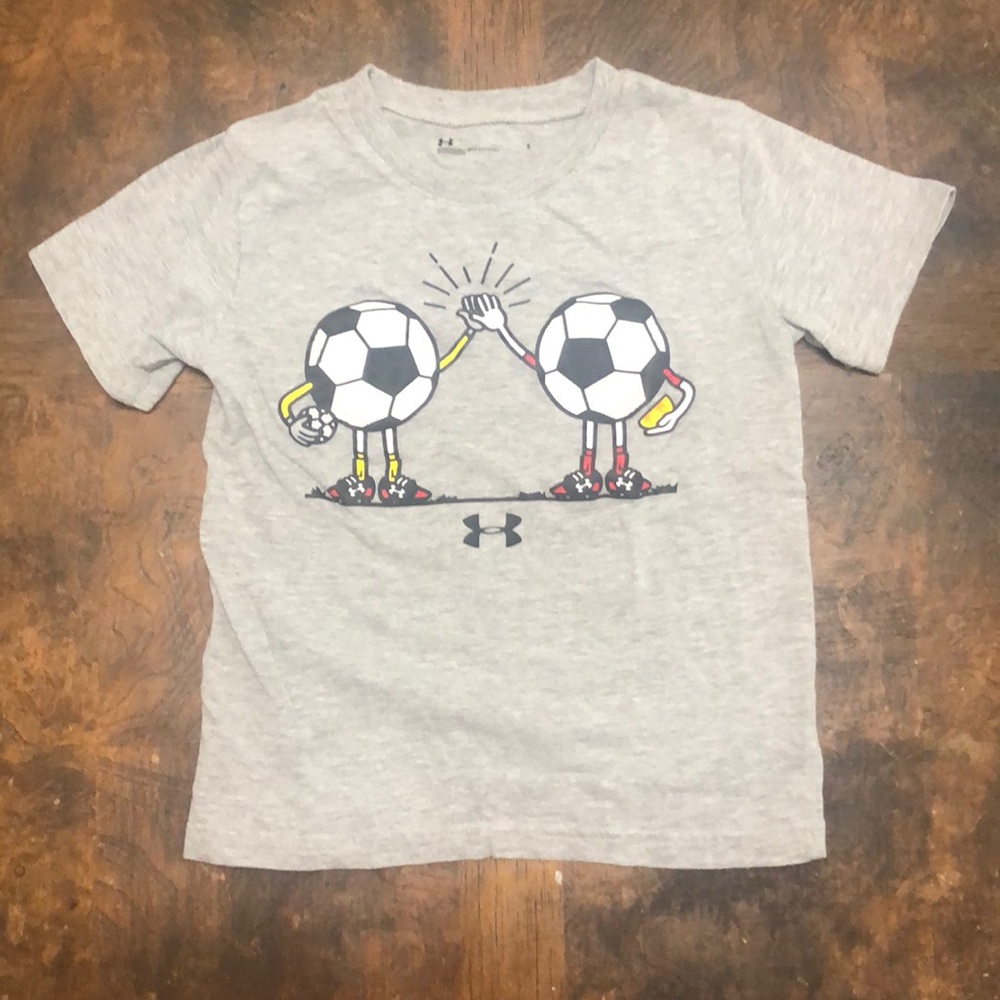 Under Armour Tee with Soccer theme size 5